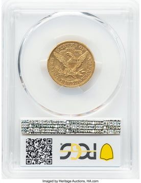 1874 $5 Liberty Half Eagle PCGS AU58