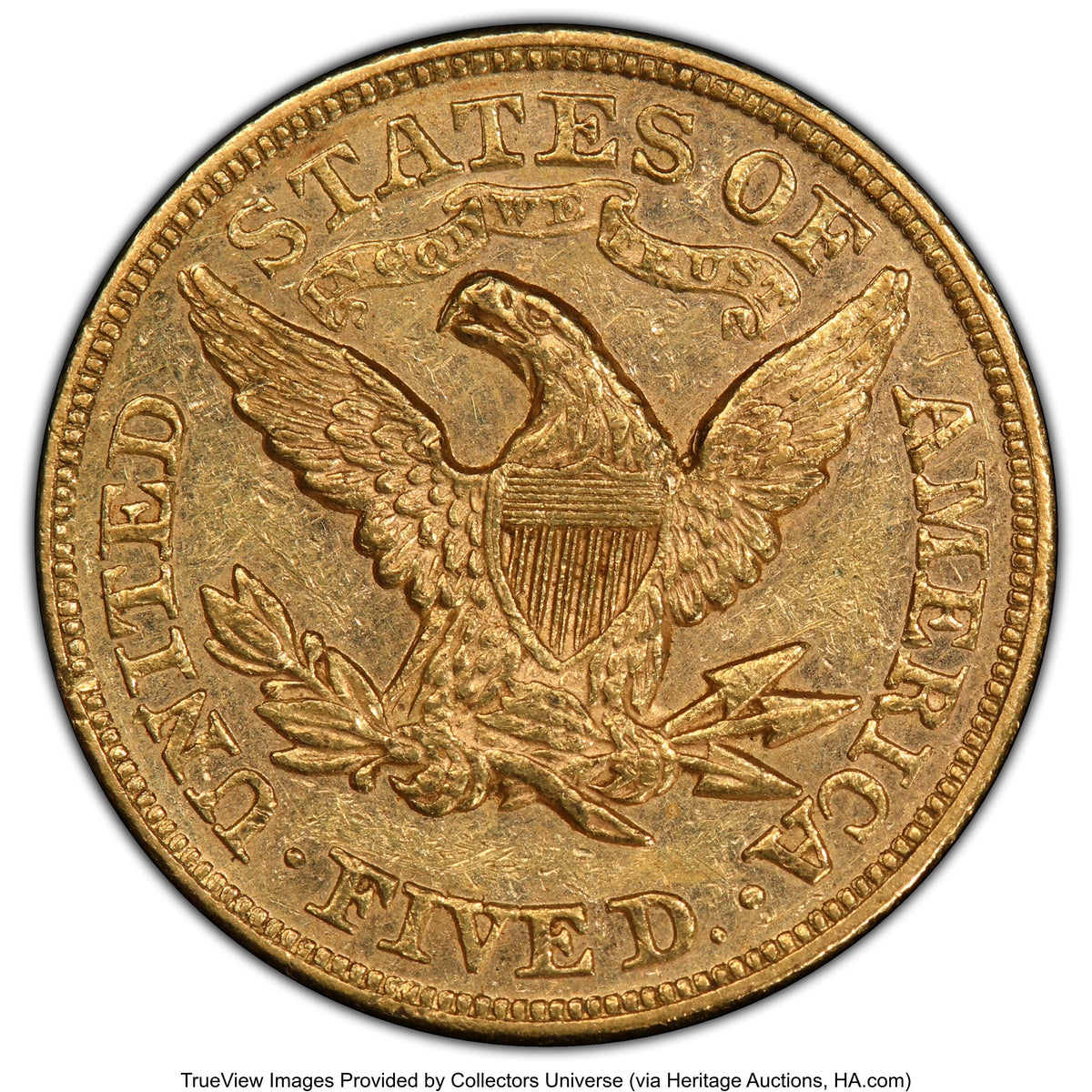 1874 $5 Liberty Half Eagle PCGS AU58