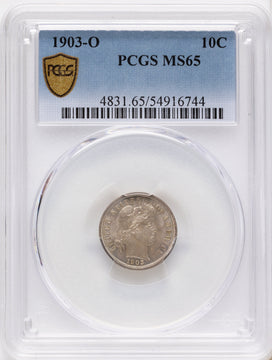 1903-O 10C Barber Dime PCGS MS65
