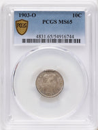 1903-O 10C Barber Dime PCGS MS65