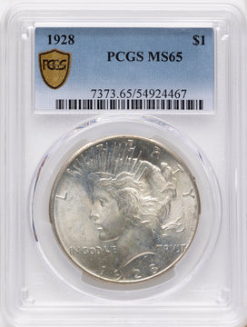 1928 Peace Dollar PCGS MS65