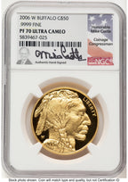2006-W Proof Gold Buffalo 1 oz Mike Castle NGC PF70