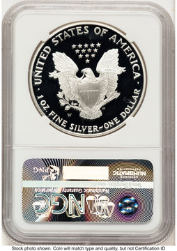 1995-W Proof Silver Eagle 1 oz Mike Castle NGC PF70