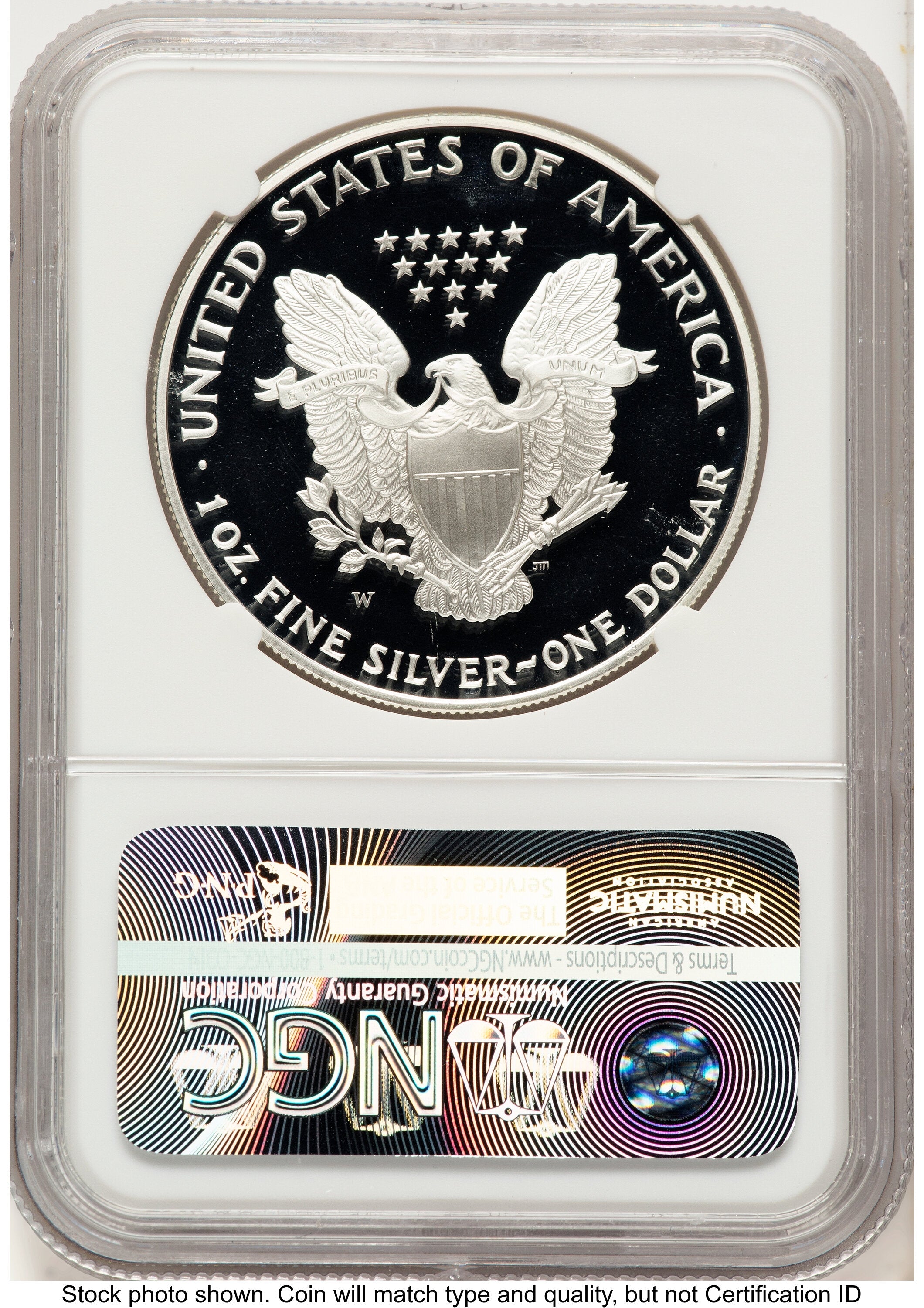 1995-W Proof Silver Eagle 1 oz Mike Castle NGC PF70
