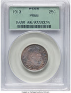 1913 25C Proof Barber Quarter PCGS PR66