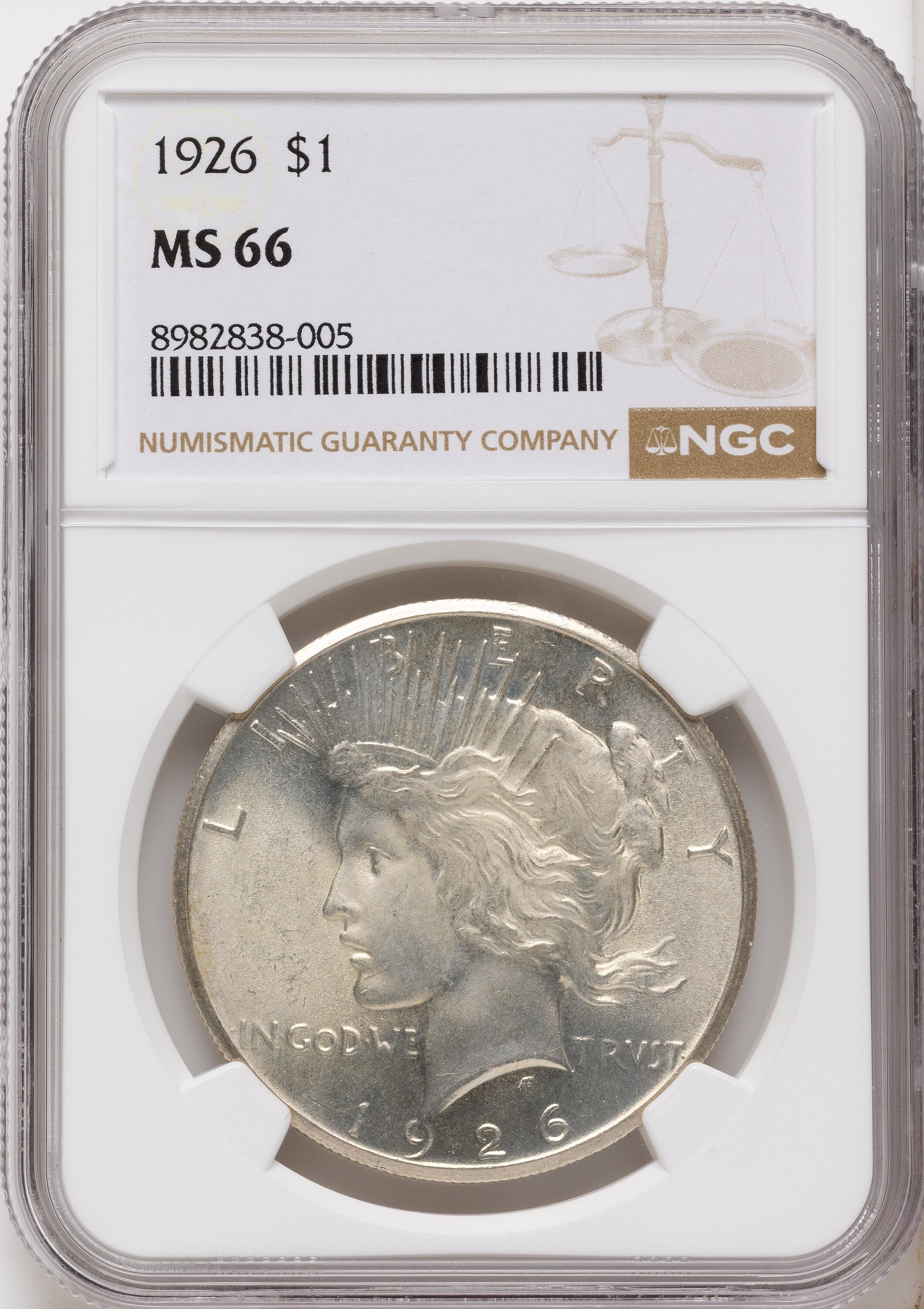 1926 Peace Dollar NGC MS66
