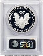 2014-W Proof Silver Eagle 1 oz Blue Gradient PCGS PR70