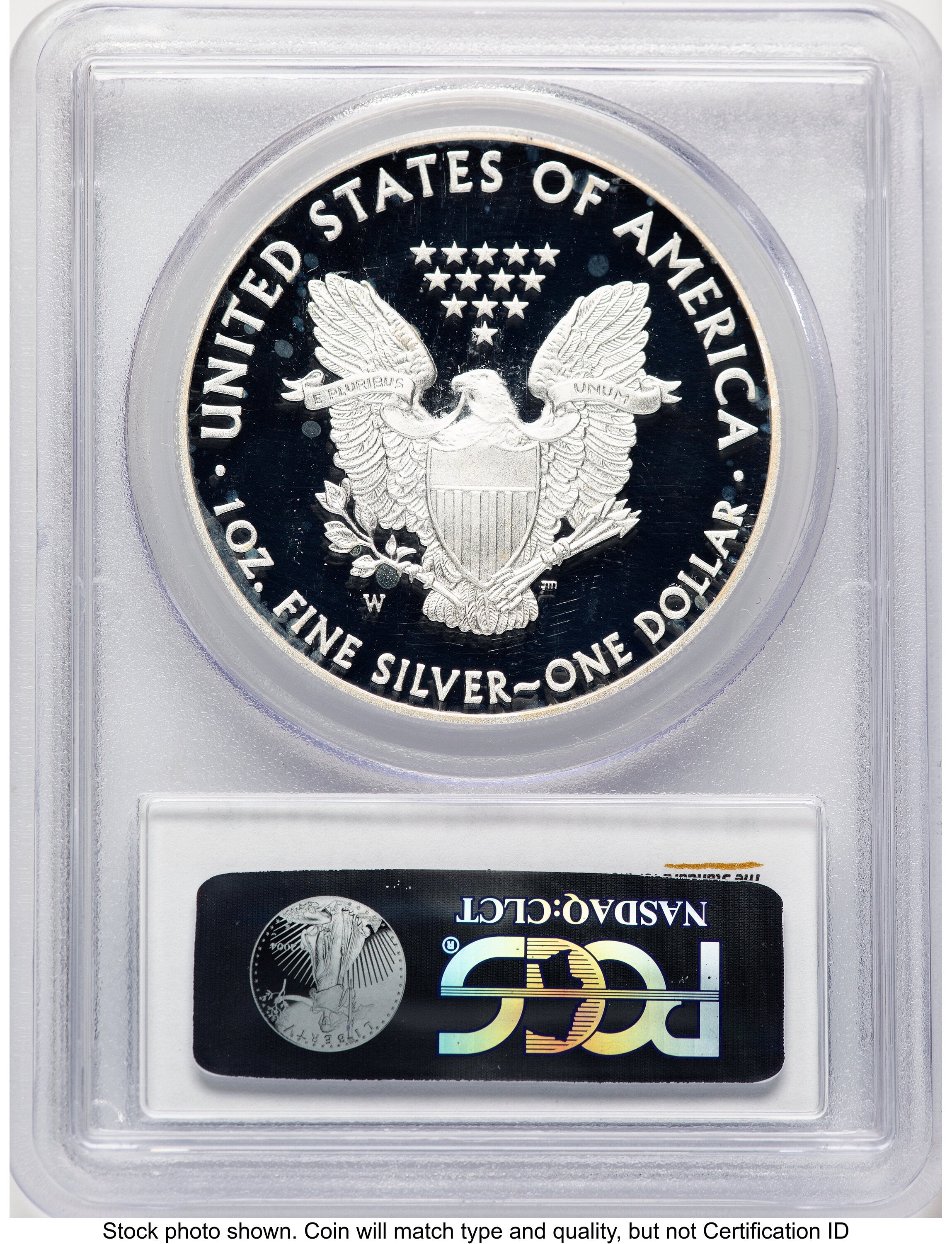 2014-W Proof Silver Eagle 1 oz Blue Gradient PCGS PR70