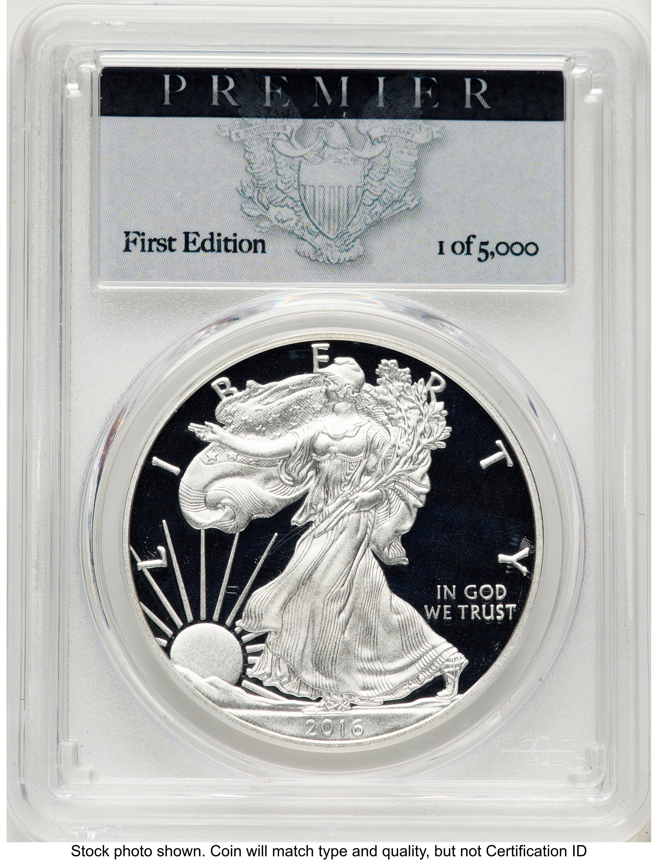 2016-W Proof Silver Eagle 1 oz Premier Label PCGS PR70
