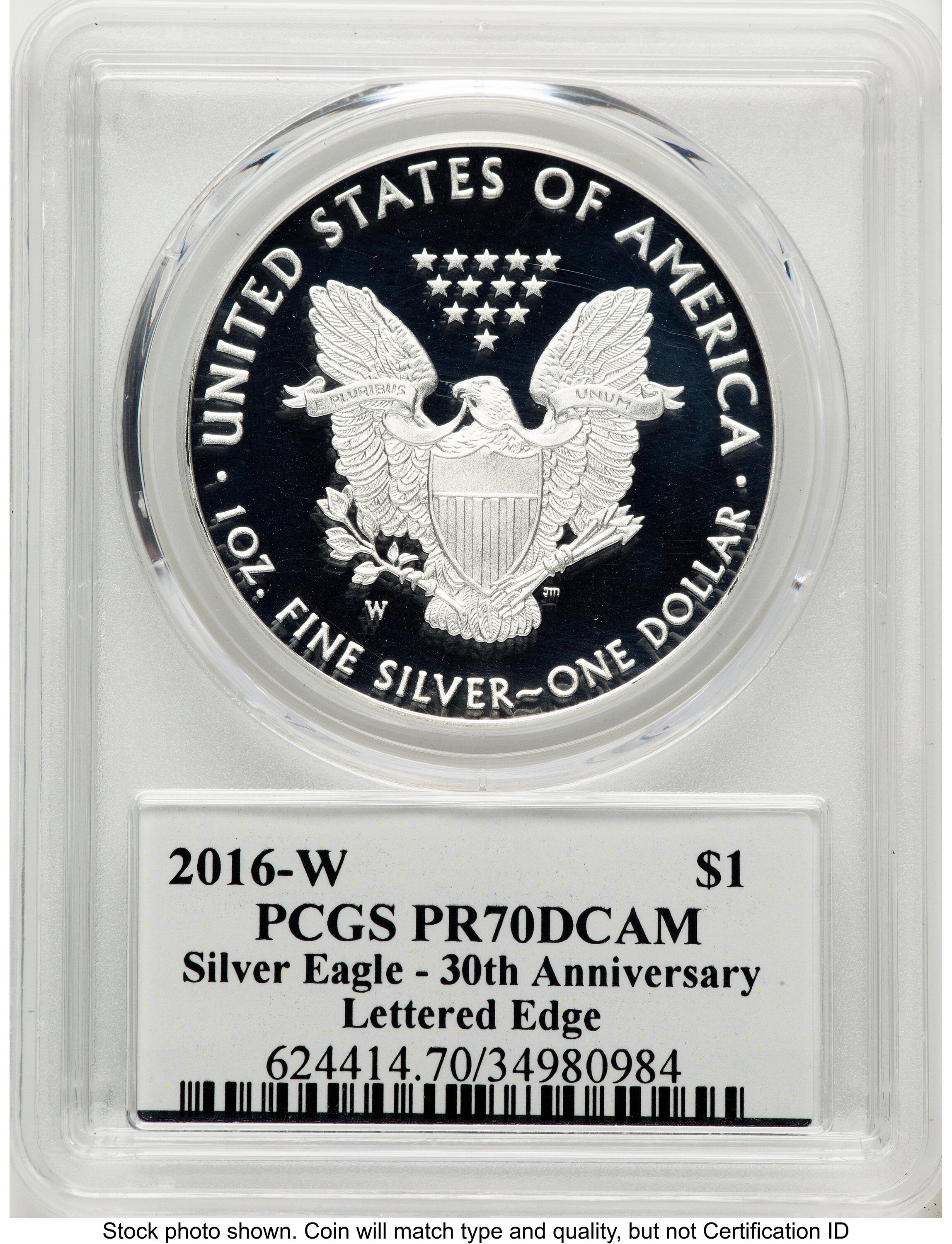 2016-W Proof Silver Eagle 1 oz Premier Label PCGS PR70