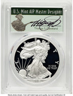 2016-W Proof Silver Eagle 1 oz WP Mint Hoard Thomas Cleveland Minuteman PCGS PR70