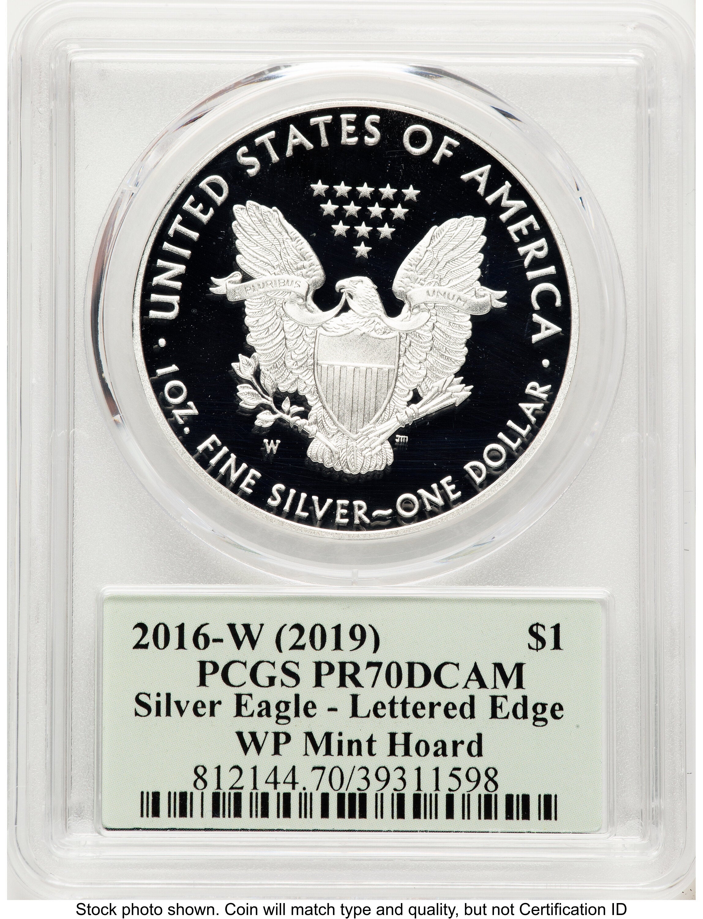 2016-W Proof Silver Eagle 1 oz WP Mint Hoard Thomas Cleveland Minuteman PCGS PR70