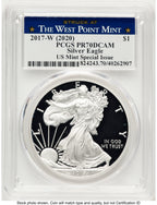 2017-W Proof Silver Eagle 1 oz US Mint Special Issue Struck at West Point PCGS PR70