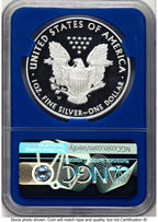 2016-W Proof Silver Eagle 1 oz Brown Label Blue Core NGC PF70