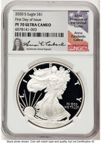 2020-S Proof Silver Eagle 1 oz FDI Anna Cabral NGC PF70