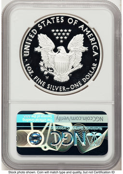 2020-W Proof Silver Eagle 1 oz ER John NGC PF70 Mercanti