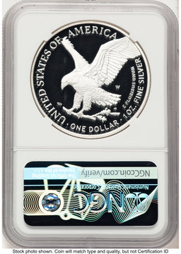 2021-W TY2 Proof Silver Eagle 1 oz FDI Eagle Mountain Label NGC PF70