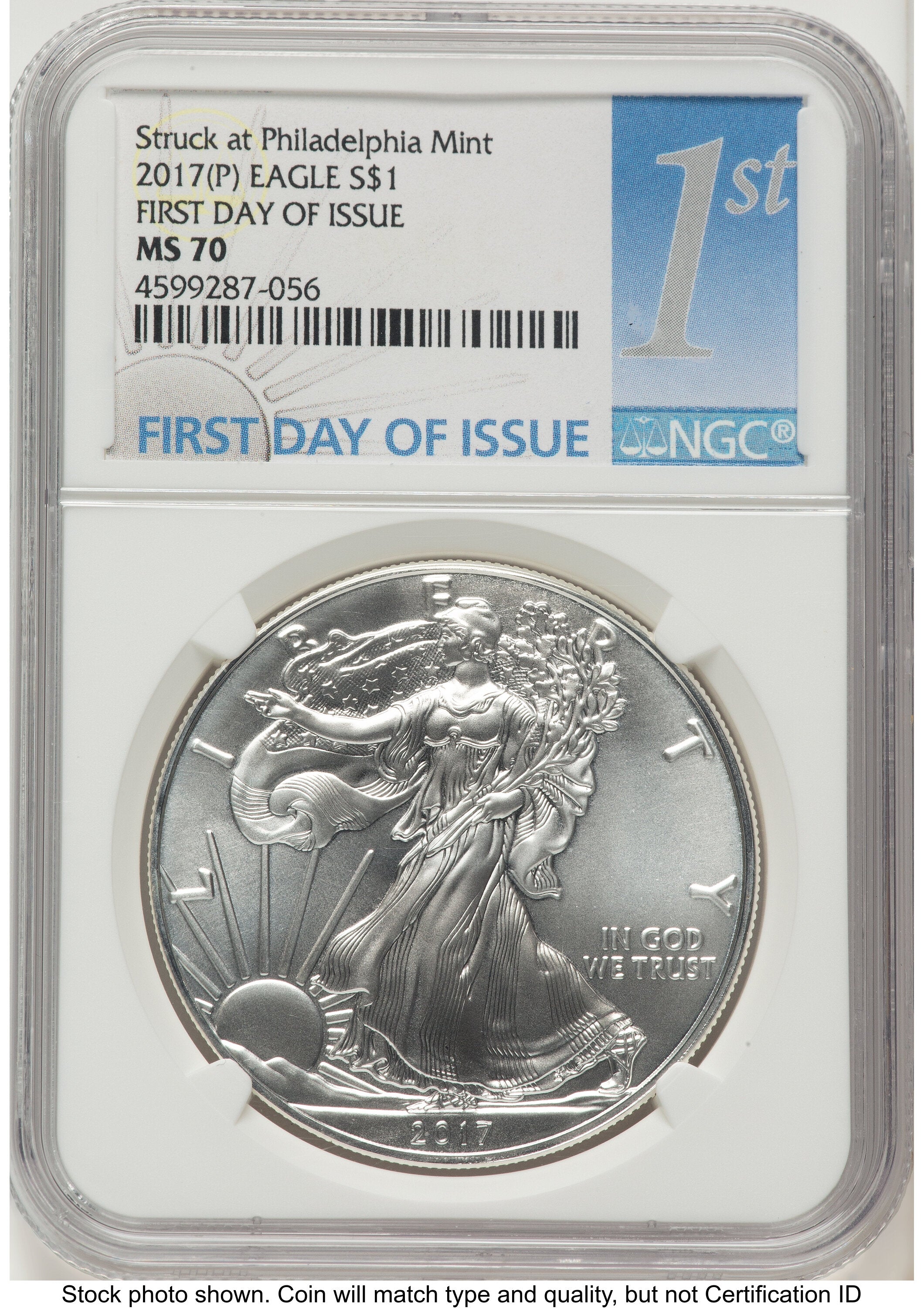 2017-(P) Silver Eagle FDI 1ST NGC MS70