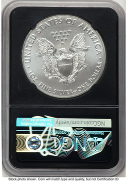 2018-(W) Silver Eagle FDI John NGC MS70 Mercanti