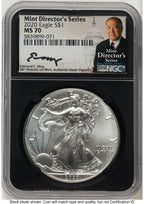 2020 Silver Eagle Mint Director's Series NGC MS70 Ed Moy