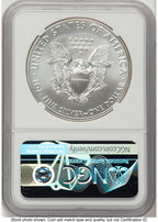 2021-(P) Silver Eagle Type 1 Emergency Production FR John Reagan Bust Art NGC MS70 Mercanti
