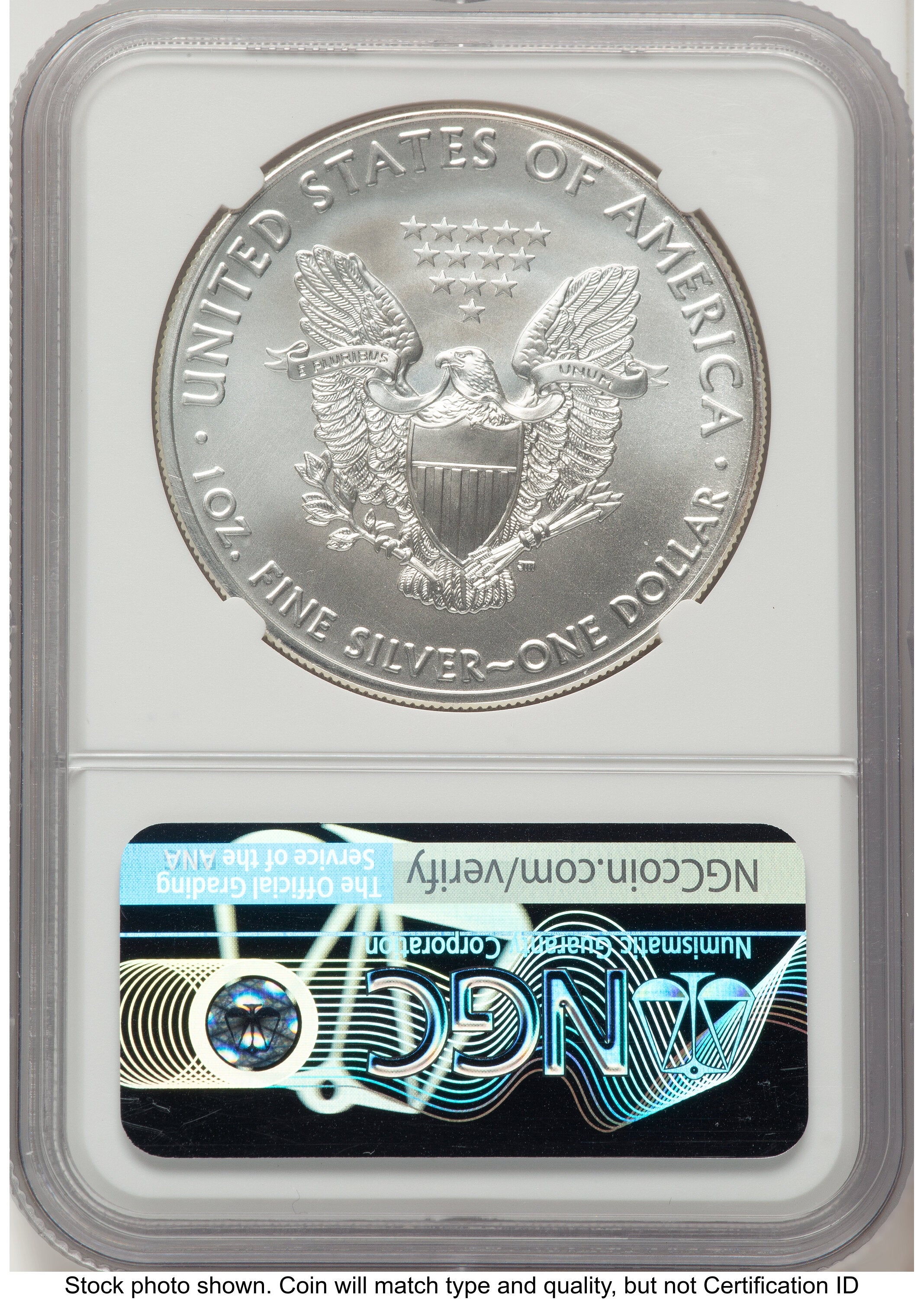 2021-(P) Silver Eagle Type 1 Emergency Production FR John Reagan Bust Art NGC MS70 Mercanti