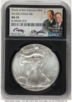 2013-(S) Silver Eagle /David J Ryder Mint Director's Series NGC MS70 Ed Moy
