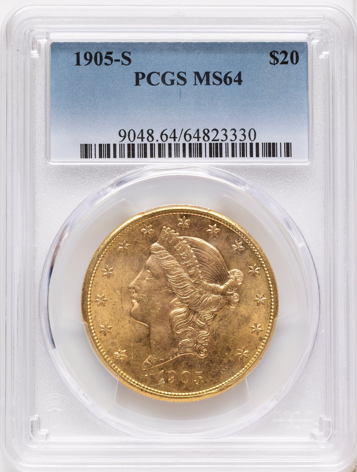 1905-S $20 Liberty Double Eagle PCGS MS64