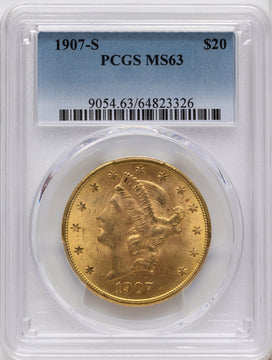 1907-S $20 Liberty Double Eagle PCGS MS63