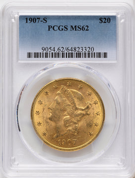1907-S $20 Liberty Double Eagle PCGS MS62
