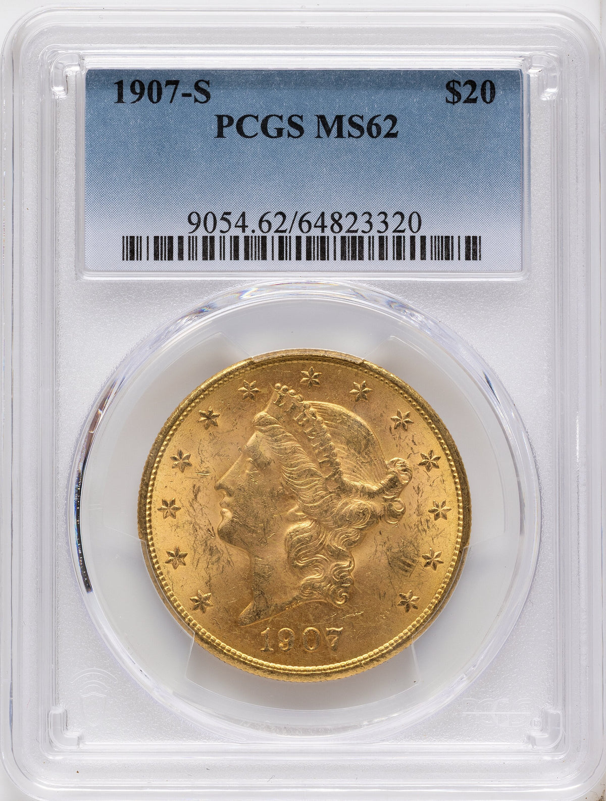1907-S $20 Liberty Double Eagle PCGS MS62