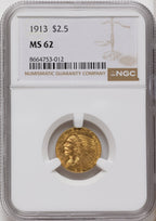 1913 $2.50 Indian Quarter Eagle NGC MS62