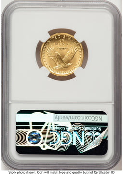2016-W 25C Standing Liberty 100th Anniversary Gold Centennial ER Angela Buchanan NGC MS70