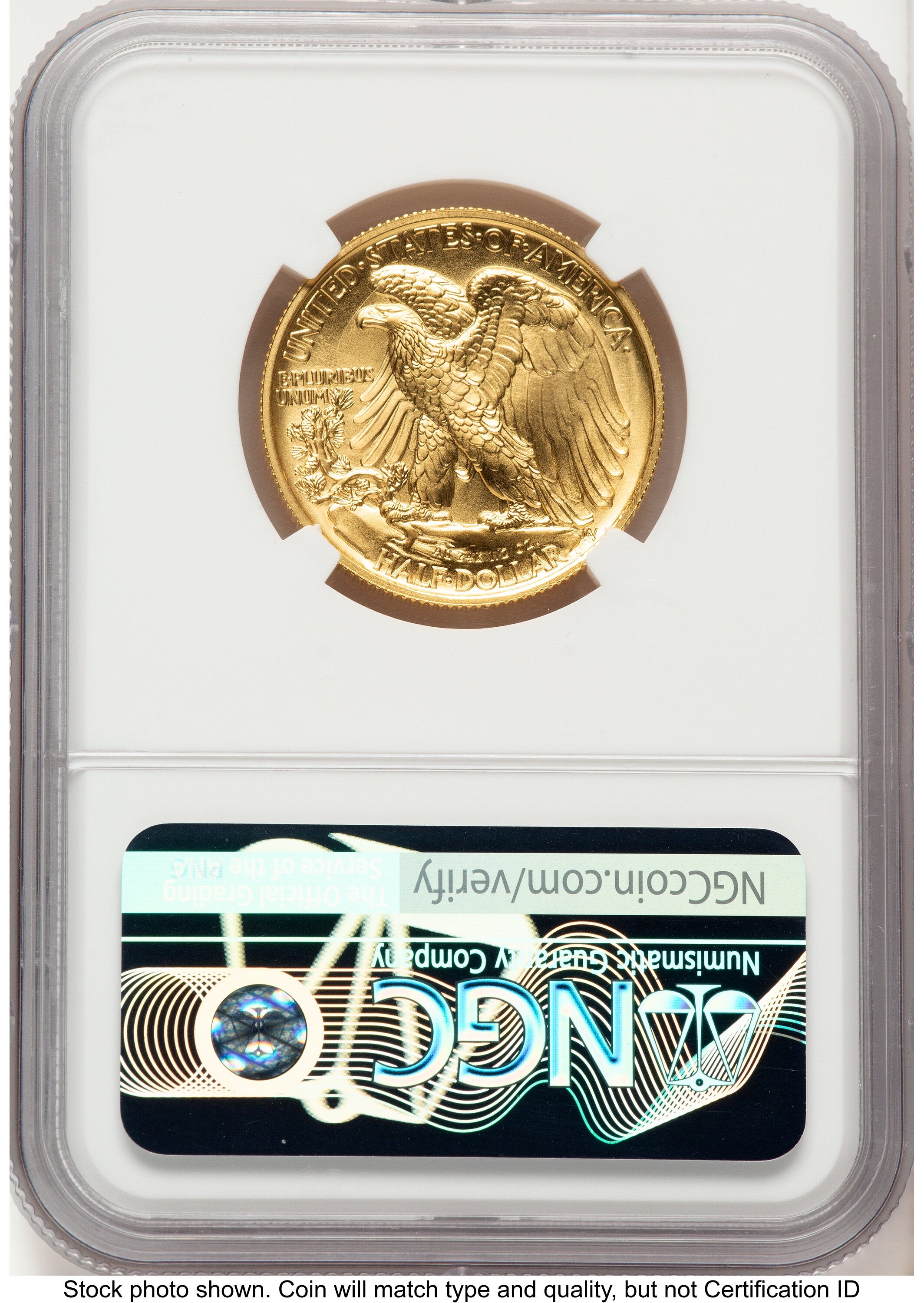 2016-W 50C Walking Liberty 100th Anniversary Gold Centennial ER Angela Buchanan NGC MS70