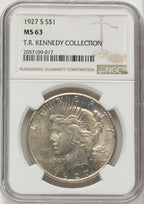 1927-S Peace Dollar NGC MS63