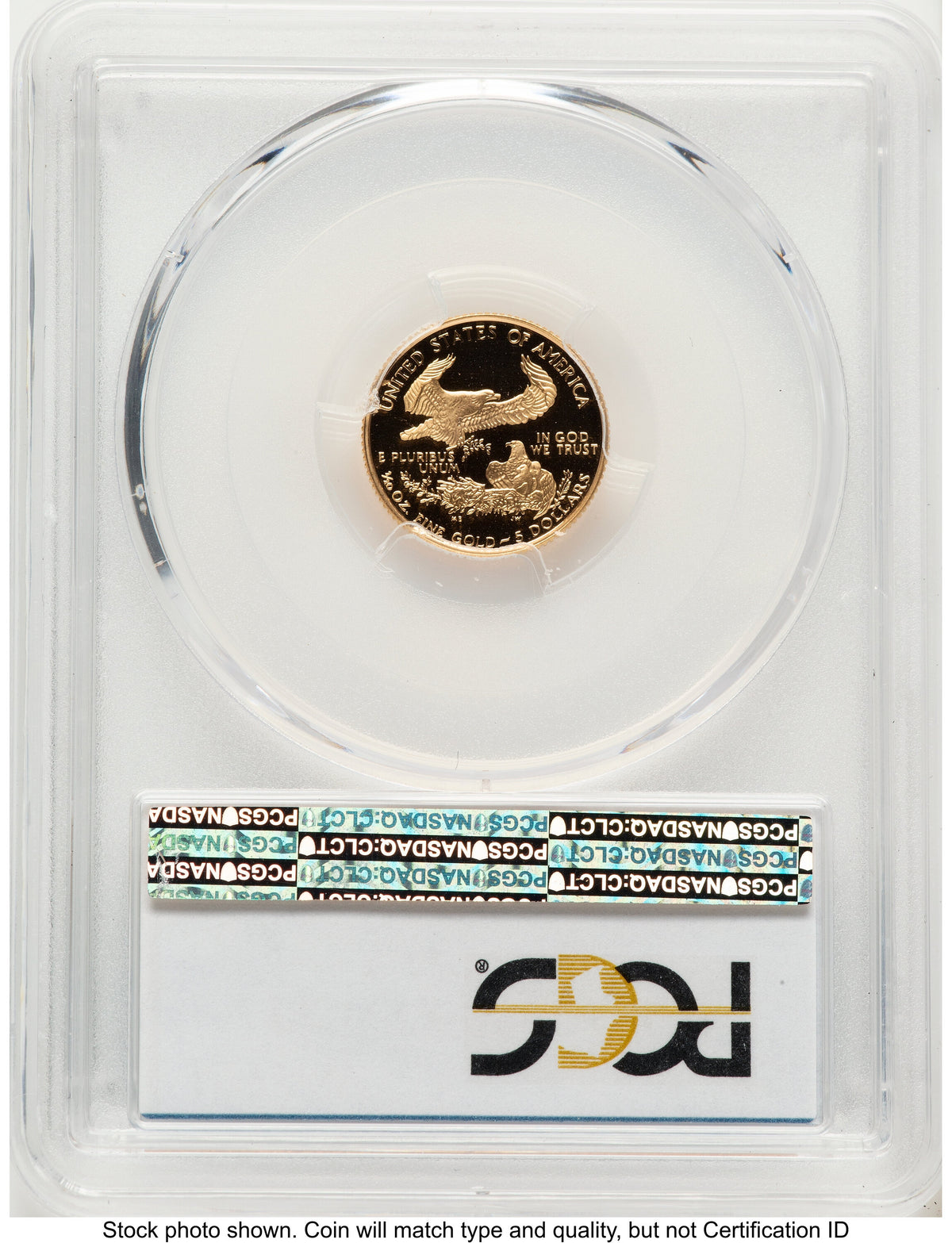 1997-W Proof Gold Eagle 1/10 oz Blue Gradient PCGS PR70