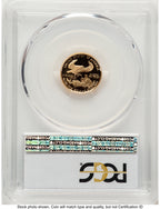 1998-W Proof Gold Eagle 1/10 oz Blue Gradient PCGS PR70