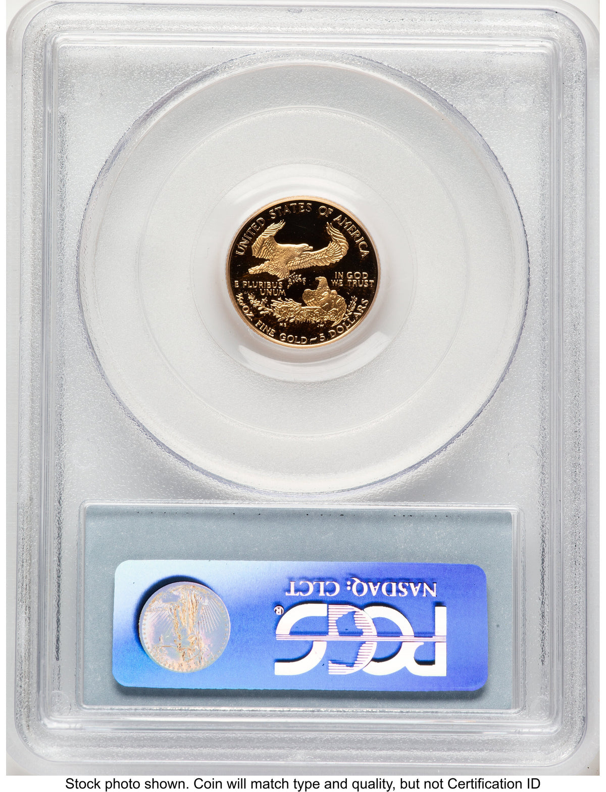 1999-W Proof Gold Eagle 1/10 oz Blue Label PCGS PR70