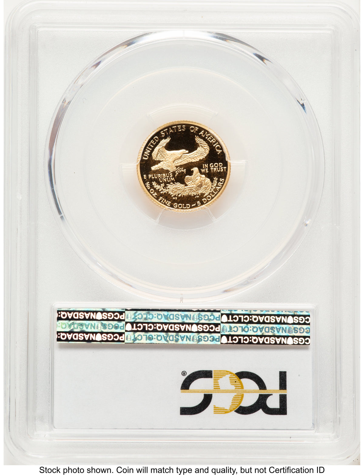 2002-W Proof Gold Eagle 1/10 oz Blue Gradient PCGS PR70