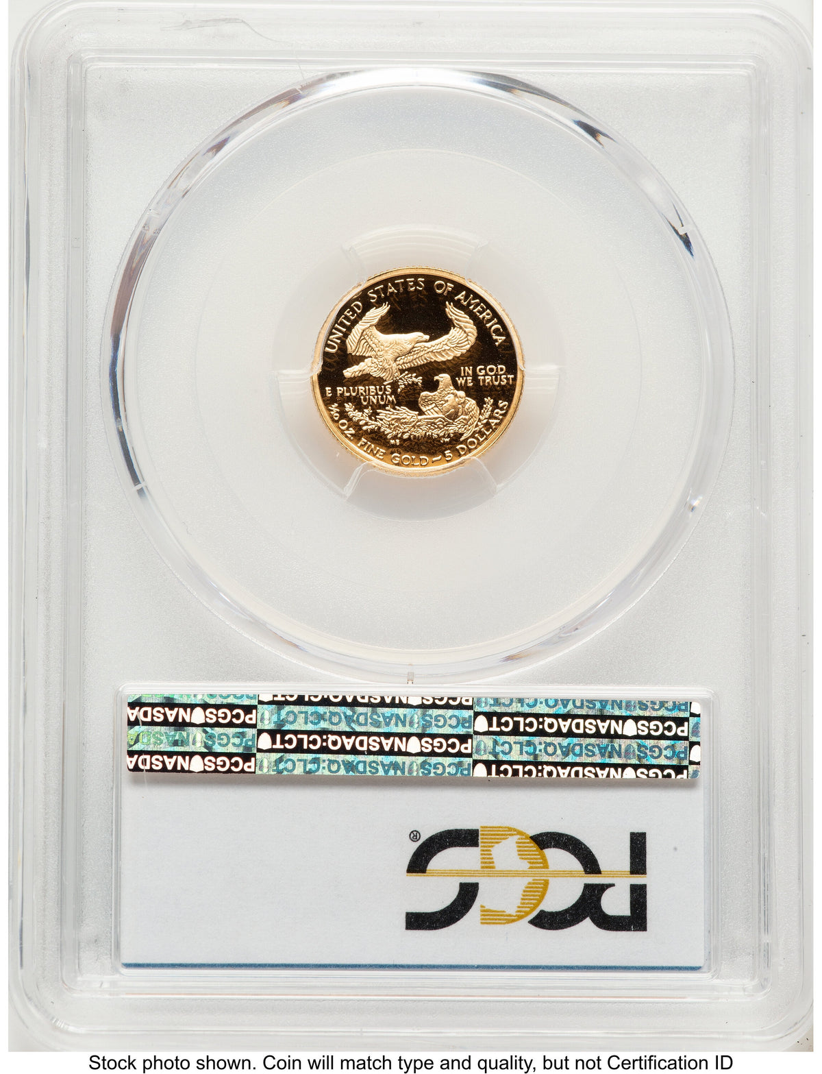 2003-W Proof Gold Eagle 1/10 oz Blue Gradient PCGS PR70