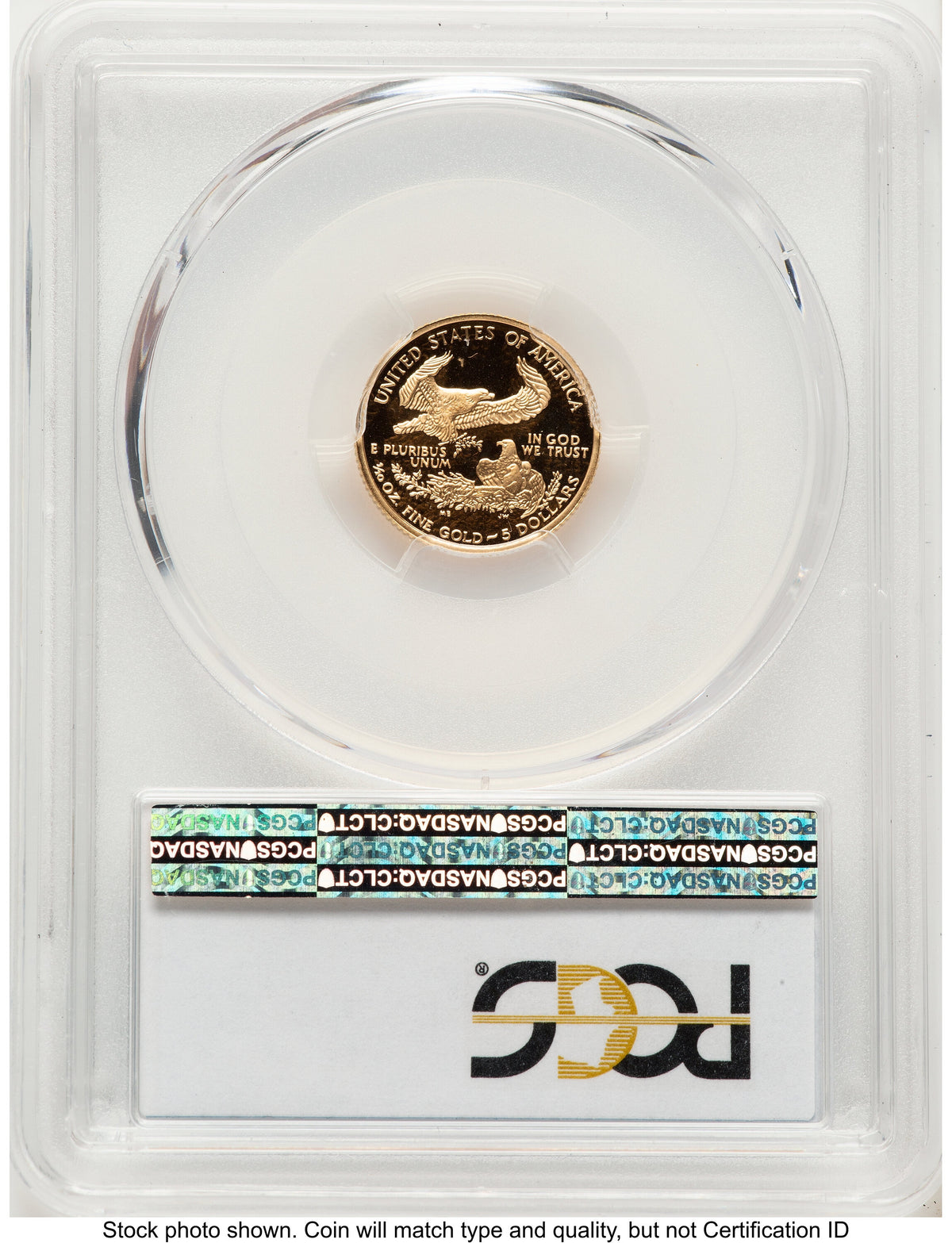 2004-W Proof Gold Eagle 1/10 oz Blue Gradient PCGS PR70