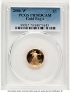 2006-W Proof Gold Eagle 1/10 oz Blue Gradient PCGS PR70