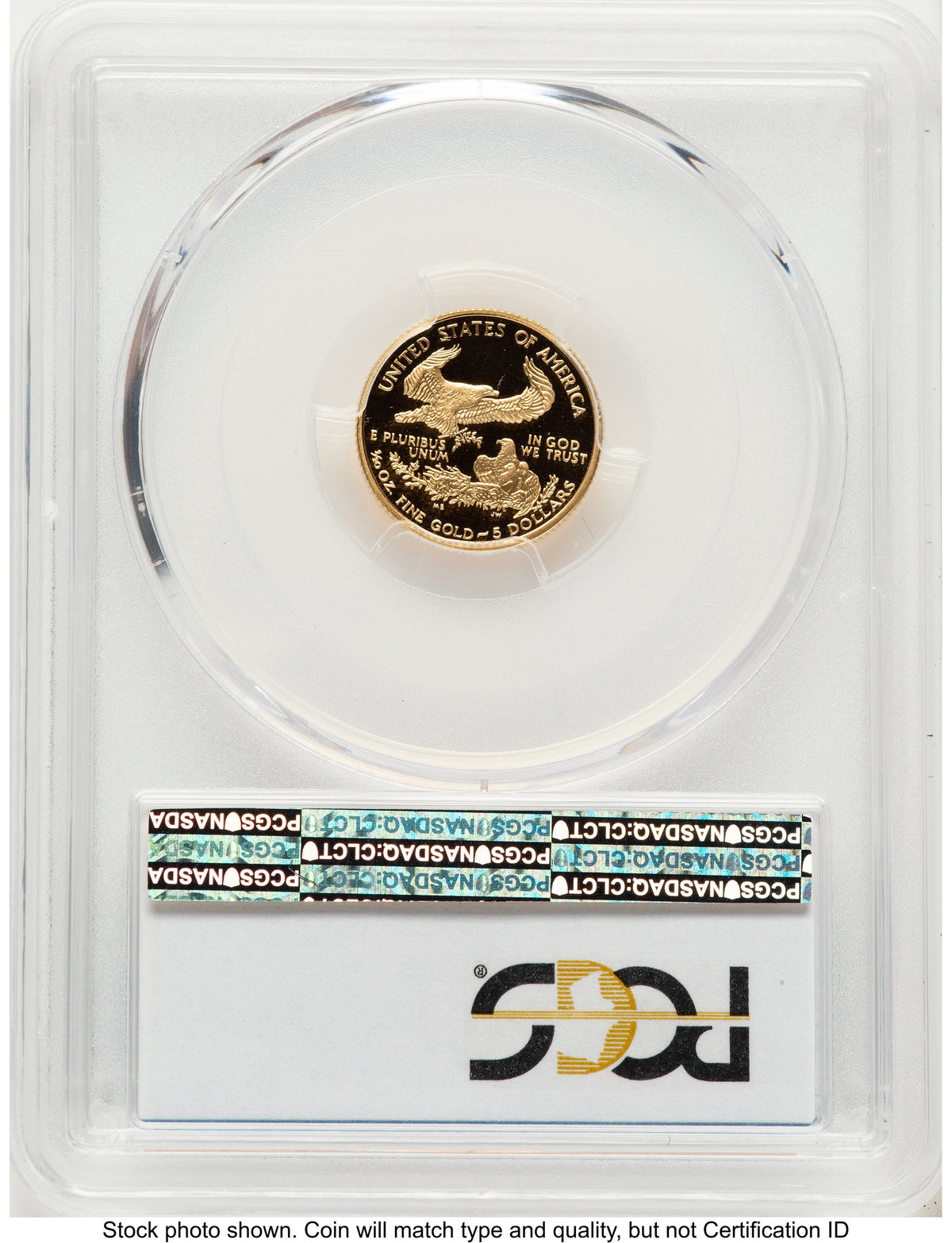 2008-W Proof Gold Eagle 1/10 oz Blue Gradient PCGS PR70
