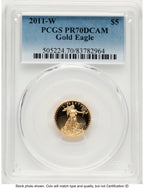 2011-W Proof Gold Eagle 1/10 oz Blue Gradient PCGS PR70