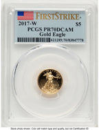 2017-W Proof Gold Eagle 1/10 oz FS Flag PCGS PR70