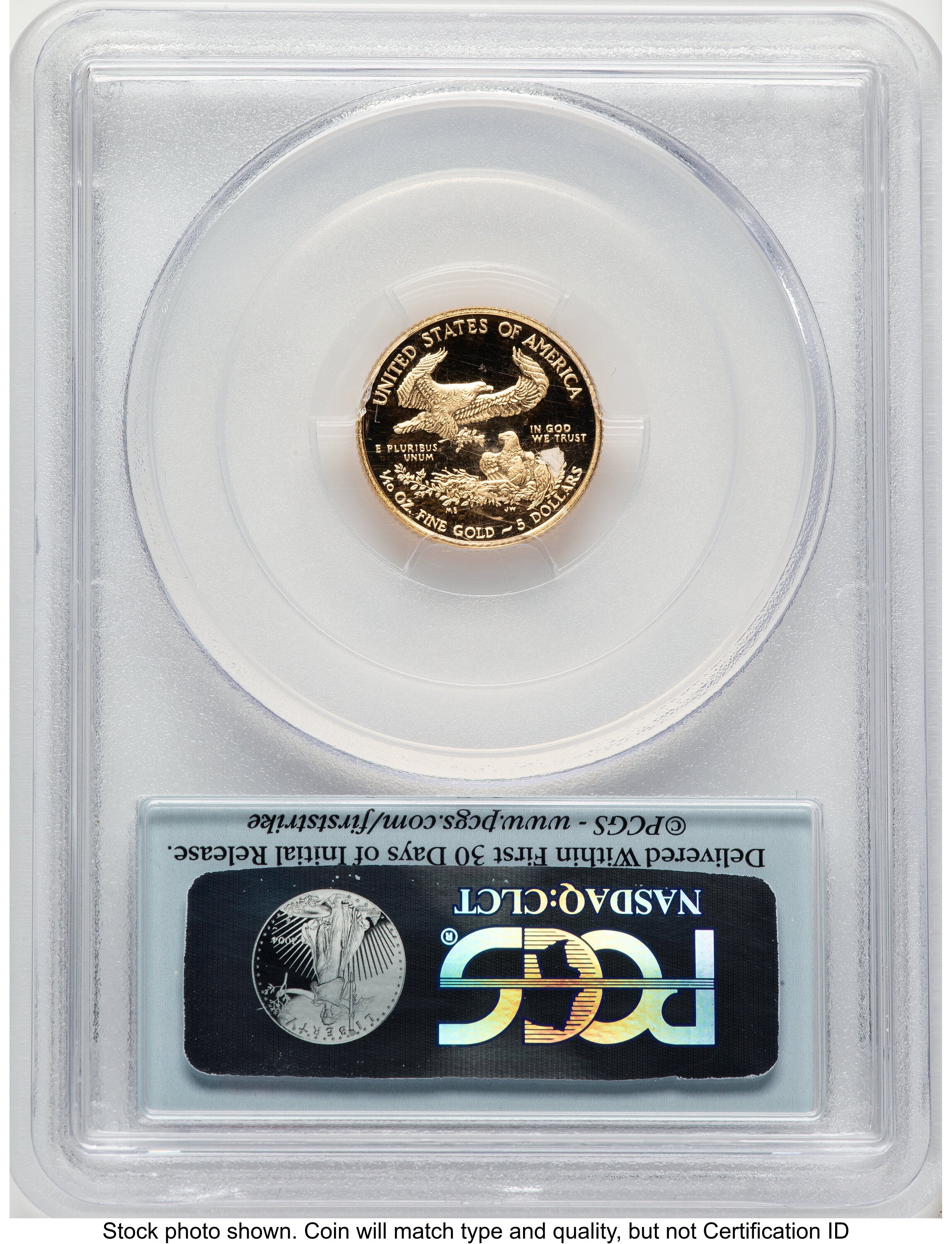 2015-W Proof Gold Eagle 1/10 oz FS Flag PCGS PR70