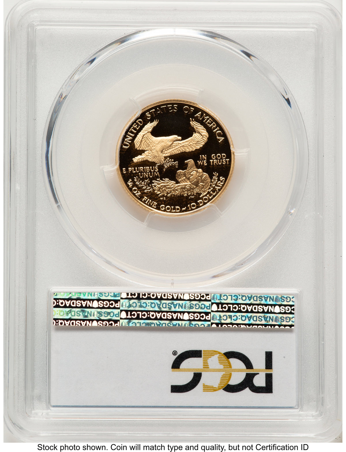 2002-W Proof Gold Eagle 1/4 oz Blue Gradient PCGS PR70