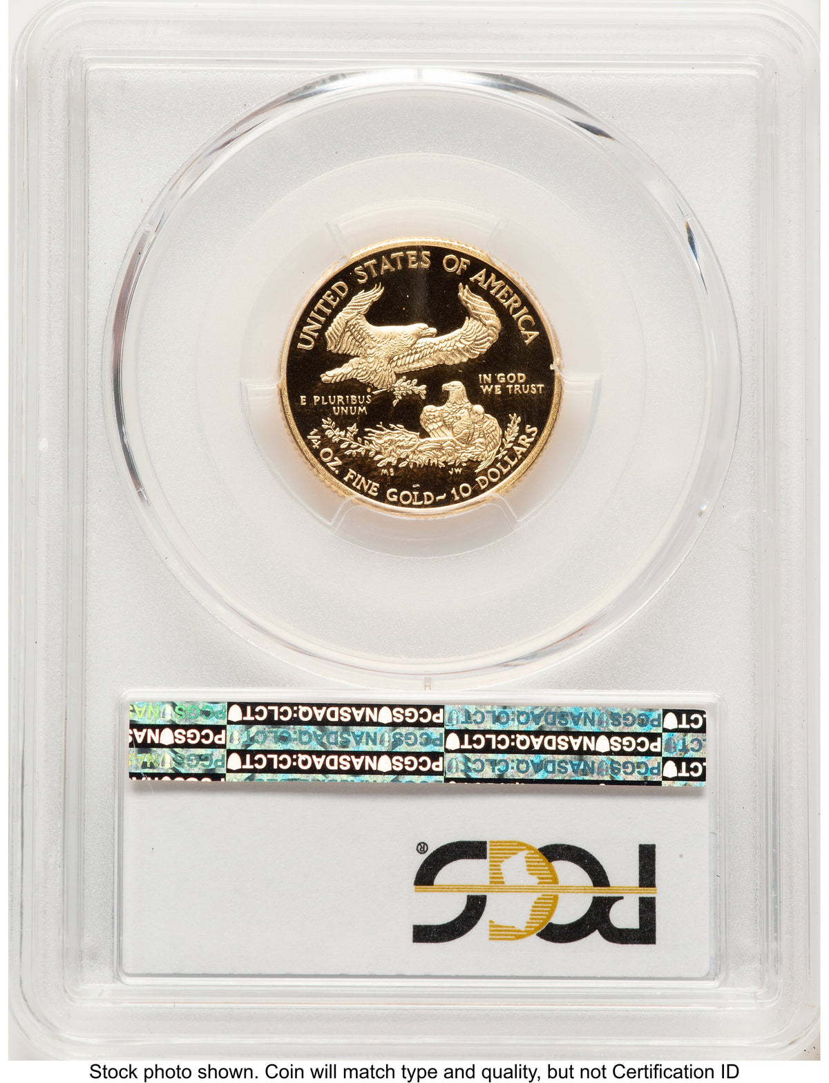 2014-W Proof Gold Eagle 1/4 oz Blue Gradient PCGS PR70