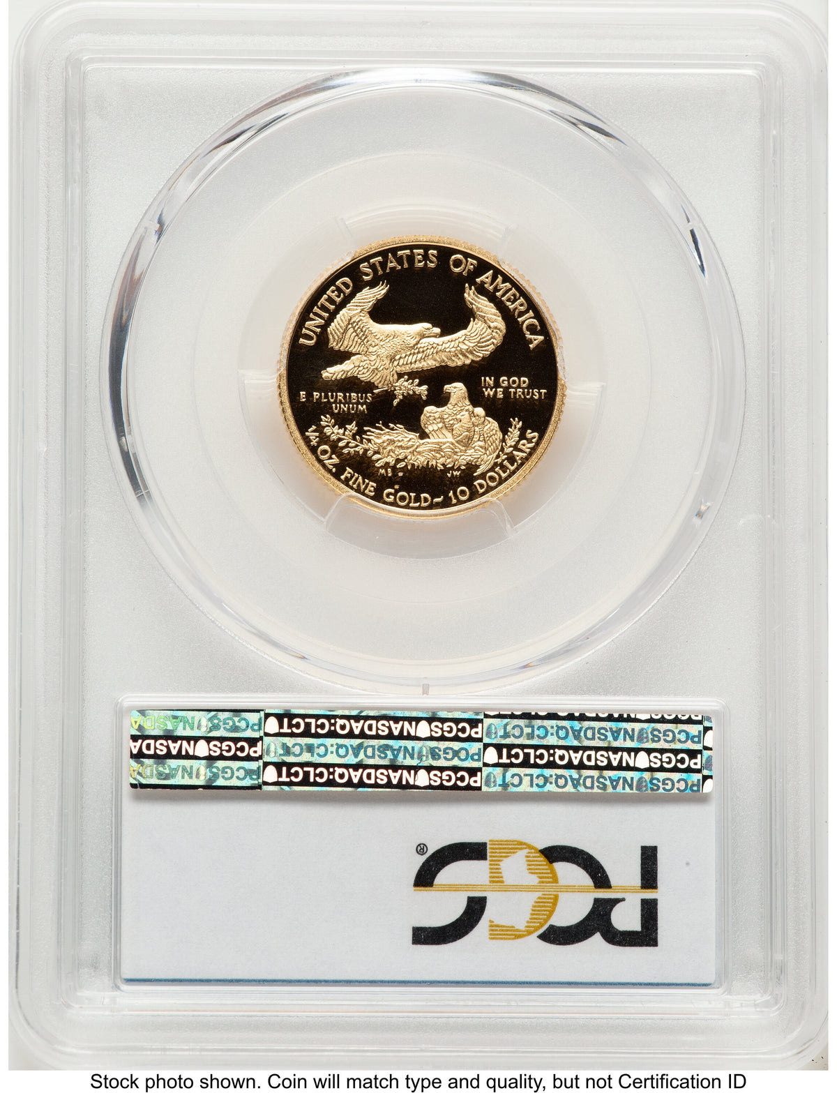 2017-W Proof Gold Eagle 1/4 oz Blue Gradient PCGS PR70