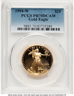 1994-W Proof Gold Eagle 1/2 oz Blue Gradient PCGS PR70